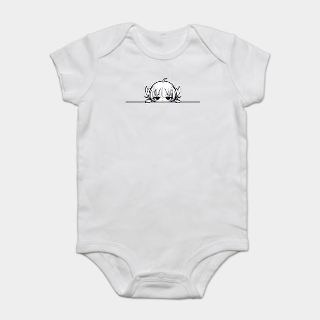 Funny Annoyed Anime Girl Baby Bodysuit by logiamerch